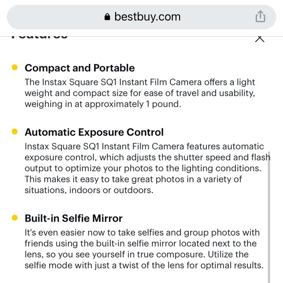 Fujifilm Instax Square SQ1 Terracotta Orange - Picture 3 of 4